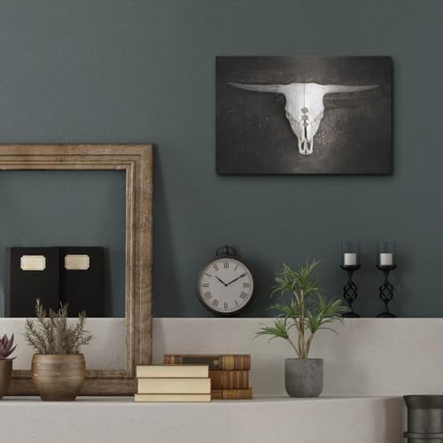 Sepia Cattle Skull Wall Art by Brooke T Ryan