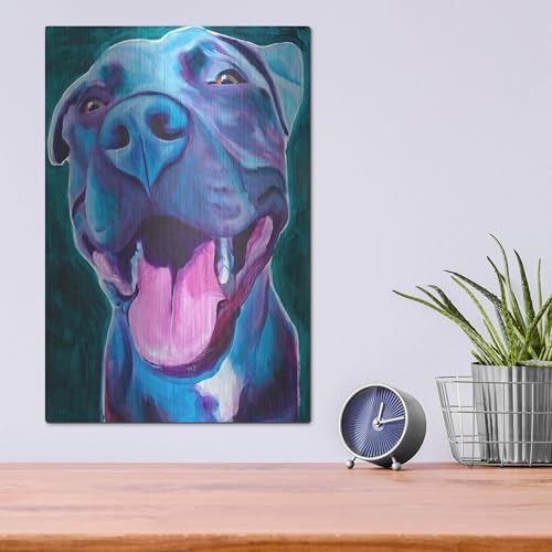 Pit Bull - Sky Blue Metal Wall Art 12x16