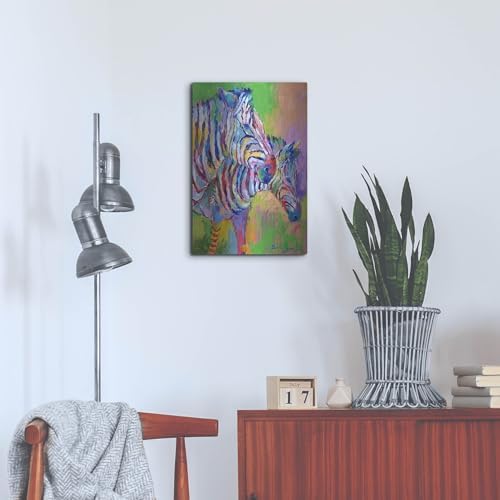 Zebra Metal Wall Art by Richard Wallich 16x24