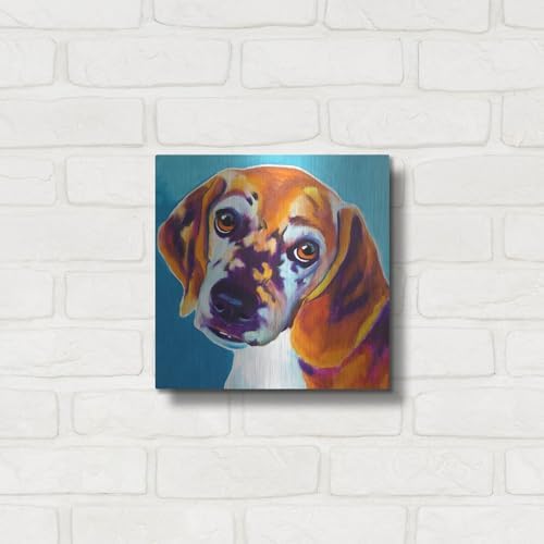 Beagle - Bj by Dawg Painter Metal Wall Art 12x12