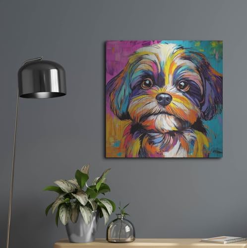 Woof Shih Tzu Metal Wall Art 24x24
