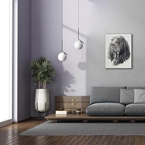 Black Tan Coonhound Canvas Wall Art by Barbara Keith 26x34