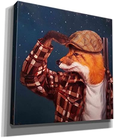 Epic Graffiti Fox Hunt Canvas Wall Art 18x18