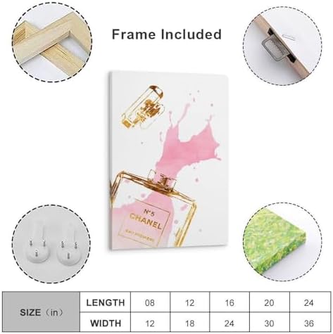WEboL Gold Pink Splash Wall Art Print 08x12inch
