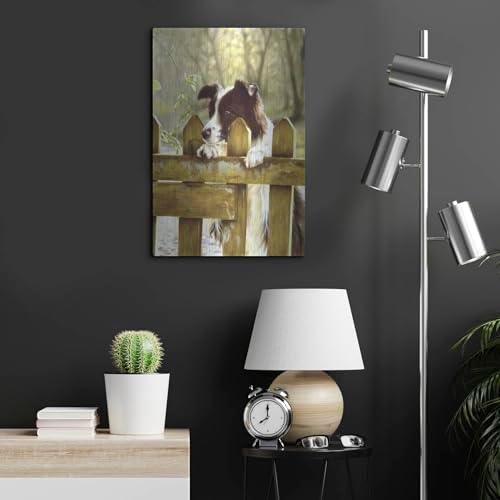 Border Collie Watching Cows Wall Art by John Silver