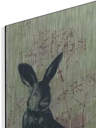 Wild Rabbit Metal Wall Art 12x16 by Trudy Rice