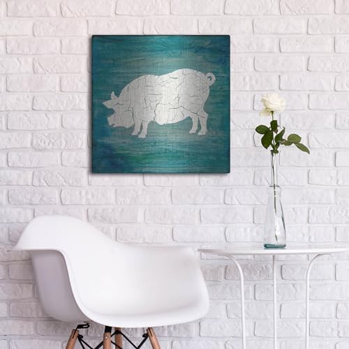 Farm Pig Wall Art by Lightbox Journal 24x24