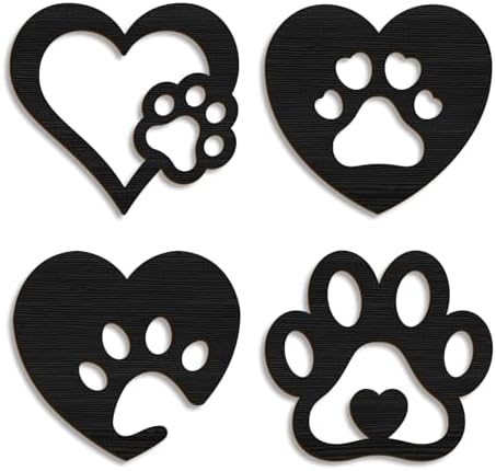 Dog Room Decor Paw Prints Wooden Wall Art