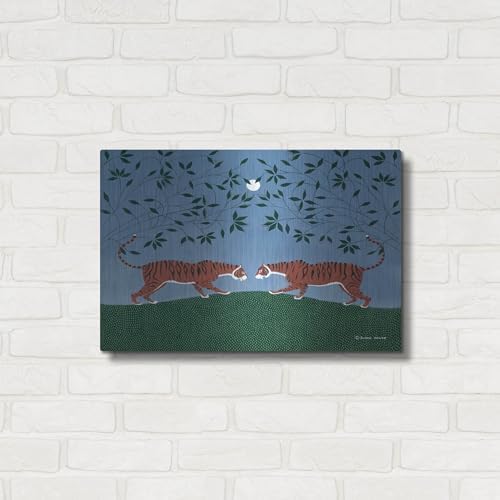 Twilight Tigers Metal Wall Art by Susan Henke 24x16