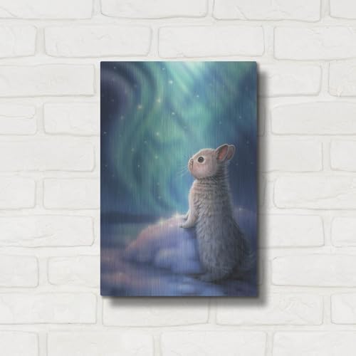 Aurora Bunny Metal Wall Art 12x16