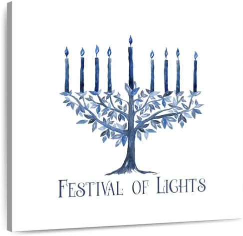ElephantStock Festival Of Lights I Menorah Wall Art