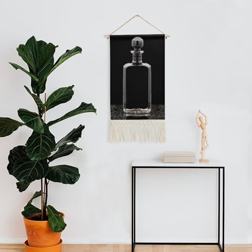 Black Perfume Bottle Wall Hanging Decor with Tassel
