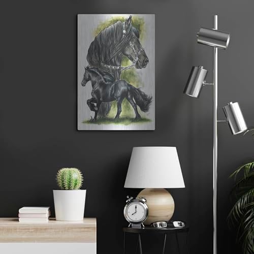 Fresian by Barbara Keith 16x24 Metal Wall Art