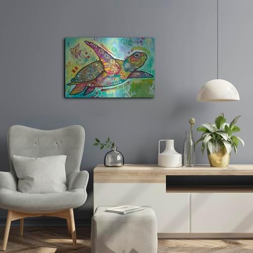 Luxe Metal Art Sea Turtle 2 Wall Art 24x16