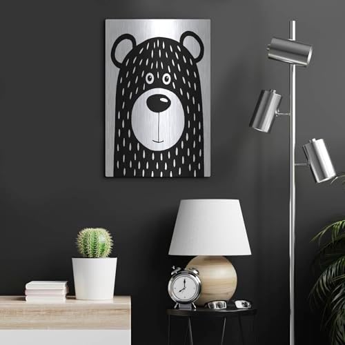 Vanilla Bear Metal Wall Art by Lucia Stewart 16x24