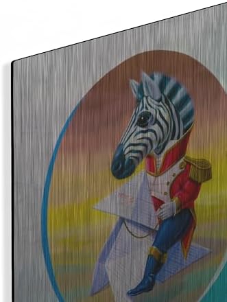 Mister Zebra Metal Wall Art 12x16