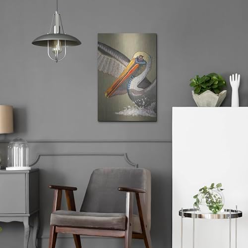 Pelican Bath Metal Wall Art by Bebe Keith 16x24