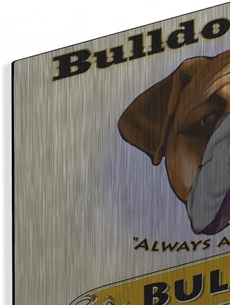 Bulldog Cigar Metal Wall Art 24x16