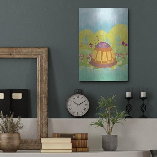 Happy Turtle 1 Metal Wall Art 12x16 Inches