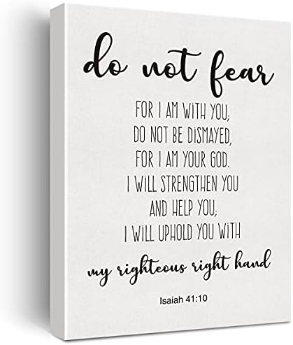 Bible Verse Wall Art Isaiah 4110 Canvas Print Framed Art