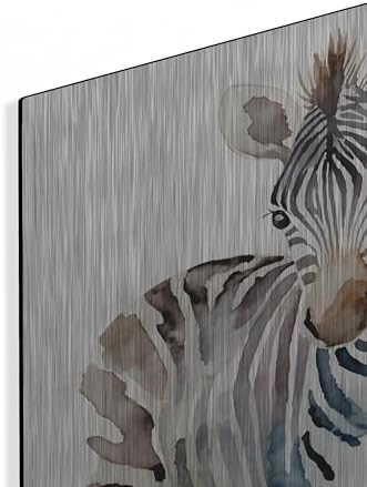 Baby Zebra Metal Wall Art 12x12