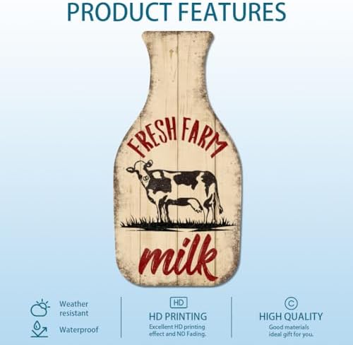 Globleland Fresh Farm Milk Vintage Metal Tin Sign 106x54inch