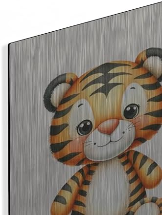 Cuddly Tiger Metal Wall Art 16x24 Inches