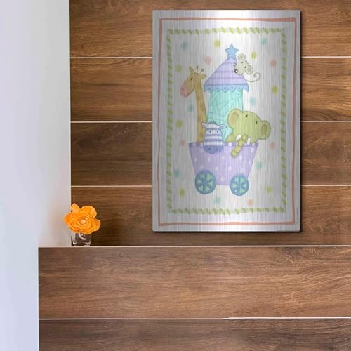 Animal Cart by Viv Eisner Metal Wall Art 12x16