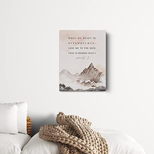 Bible Verse Watercolor Canvas Print Wall Art 12x15 Framed