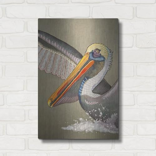 Pelican Bath Metal Wall Art by Bebe Keith 16x24