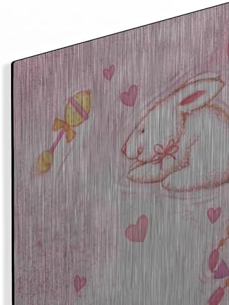 Nursery 1 Bunny Metal Wall Art 16x24