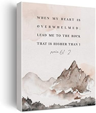 Bible Verse Watercolor Canvas Print Wall Art 12x15 Framed