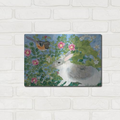 Bunny with Towee Metal Wall Art by Carissa Luminess