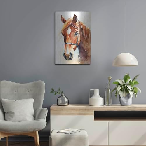 Horse 2 Metal Wall Art by Petals Prints Design