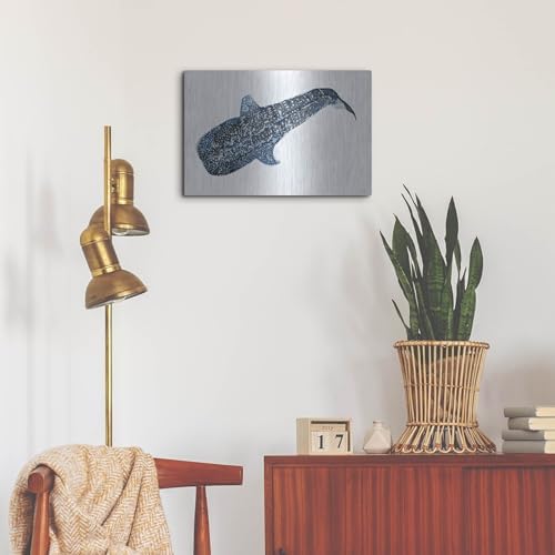 Shark Whale 2 Metal Wall Art 24x16