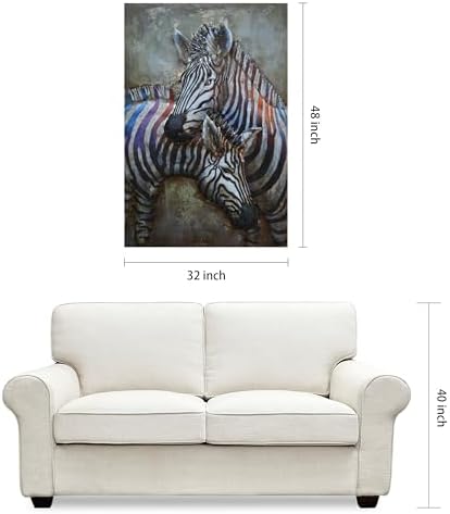 Empire Art Direct Zebras Mixed Media Iron Wall Sculpture