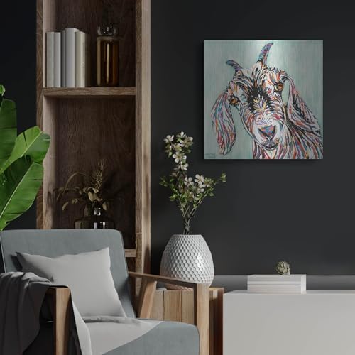 Funny Goat 2 Metal Wall Art 24x24 Inches