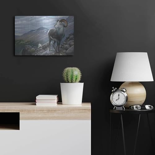 Generations Stone Sheep Metal Wall Art by Mark Mueller 24x16