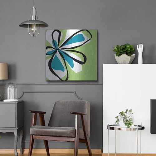 Oh So Pretty Green Metal Wall Art 24x24
