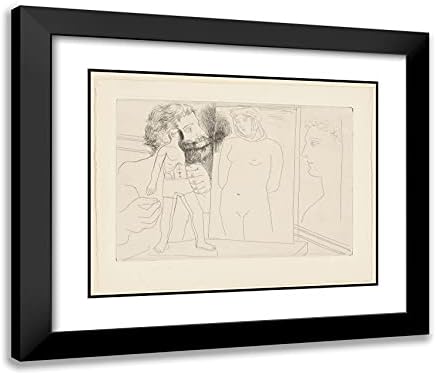ArtDirect Pablo Picasso Framed Art Print Sculptor with Sculpture and Other Works Plate Five Le Chef DOeuvre Inconnu