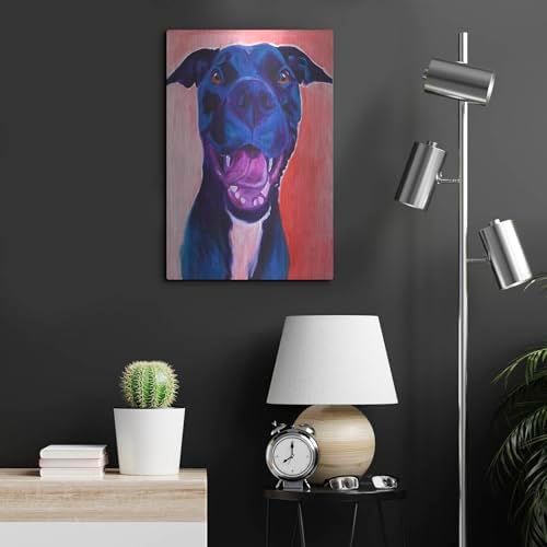 Pit Bull - Crysanthemum Metal Wall Art 16x24