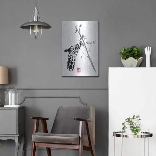 Giraffe Metal Wall Art 16x24 by Pechane