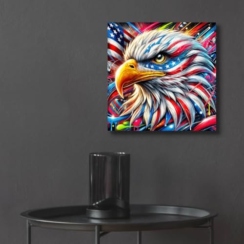Epic Art Bald Eagle Abstract Wall Art 12x12