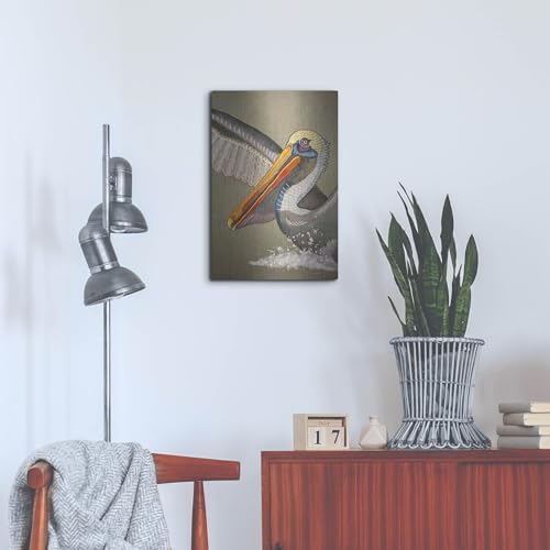 Pelican Bath Metal Wall Art by Bebe Keith 16x24