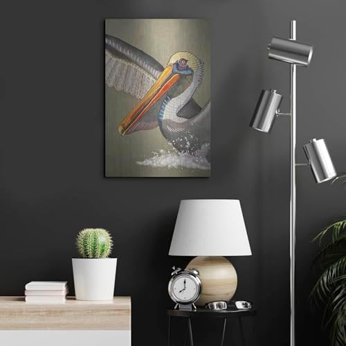 Pelican Bath Metal Wall Art by Bebe Keith 16x24