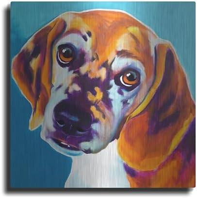 Beagle - Bj by Dawg Painter Metal Wall Art 12x12