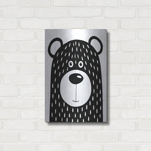 Vanilla Bear Metal Wall Art by Lucia Stewart 16x24