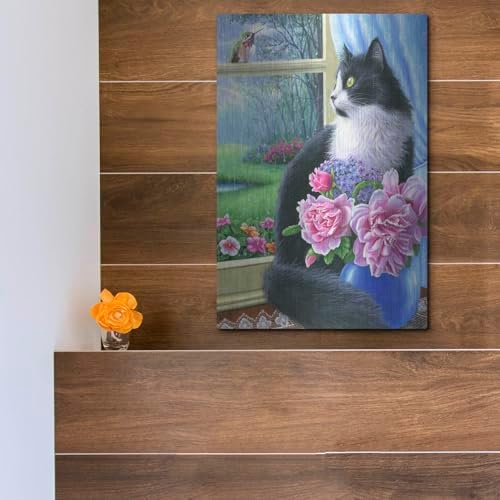 Rainy Day Visitor Metal Wall Art 12x16