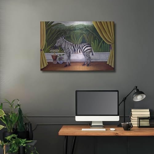 Zebra Metal Wall Art 36x24 by Catherine A Nolin