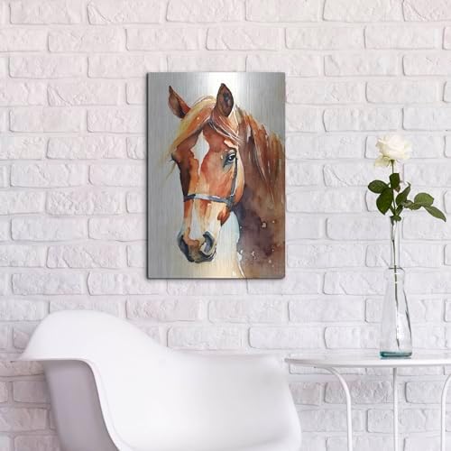 Horse 2 Metal Wall Art by Petals Prints Design